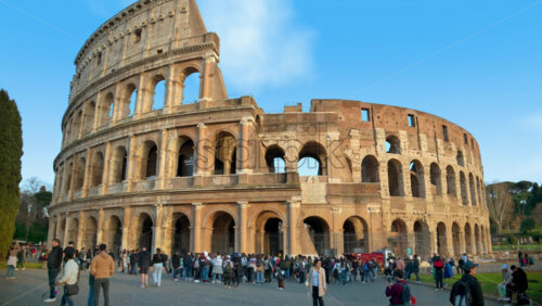 Video - Rome, Italy - February 15, 2024: View of the Colosseum in Rome