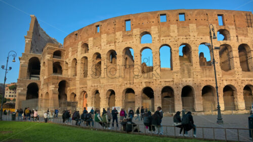 Video - Rome, Italy - February 15, 2024: View of the Colosseum in Rome