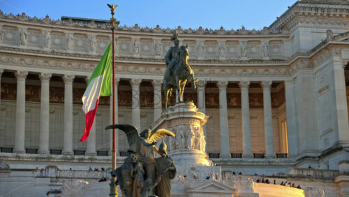 Video - Rome, Italy - February 15, 2024: Altar of the Fatherland, Monument to Victor Emmanuel II