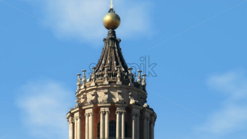 Video - Close up of the top of St Peter's Basilica, Vatican City, Rome, Italy