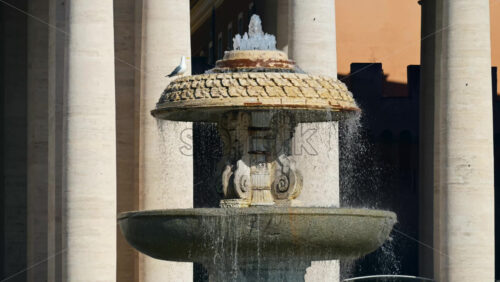 Video - Water fountain of St. Peter's Square, Vatican City, Rome, Italy