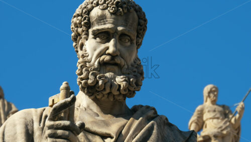 Video - Rome, Italy - February 15, 2024: The Statue of Saint Peter at the Saint Peter's Basilica