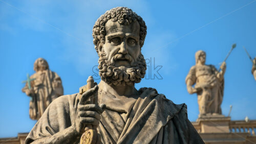 Video - Rome, Italy - February 15, 2024: The Statue of Saint Peter at the Saint Peter's Basilica