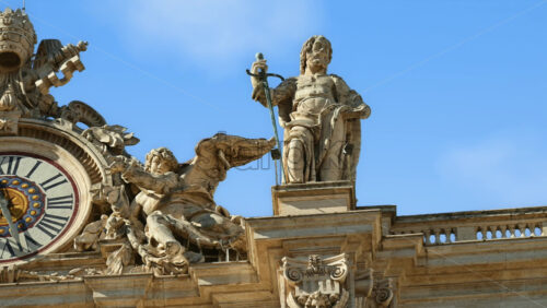 Video - Statues on the Facade of Saint Peter's Basilica, Vatican City, Rome, Italy