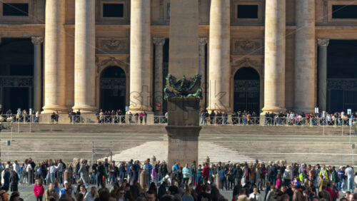 Video - Rome, Italy - February 15, 2024: St. Peter's Square (Piazza San Pietro) in daylight, in Vatican
