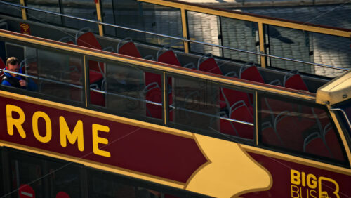Video - Riding Open Air City Bus Tour of Rome, Italy