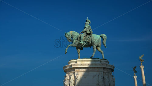 Video - Rome, Italy - February 15, 2024: Statue of Victor Emmanuel II - Father of the Nation