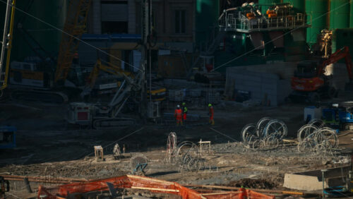 Video - Piazza Venezia, view from Vittoriano Panorama of Rome. Italian flags.