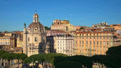 Video - Top view of Rome, Italy in daylight
