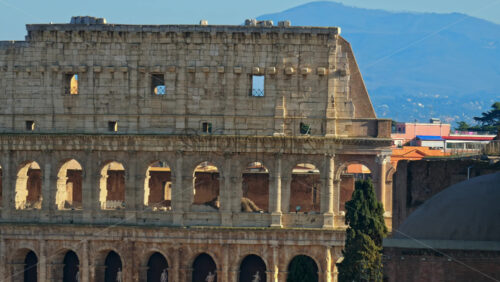 Video - Rome, Italy - February 15, 2024: View of Colosseum in Rome