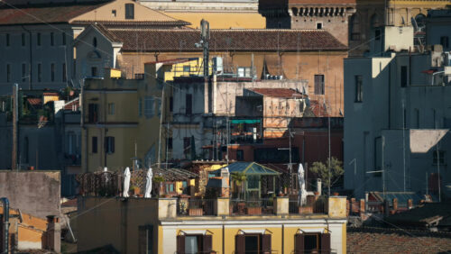 Video - City view of Rome, cityscape seen from top, in daylight, Italy