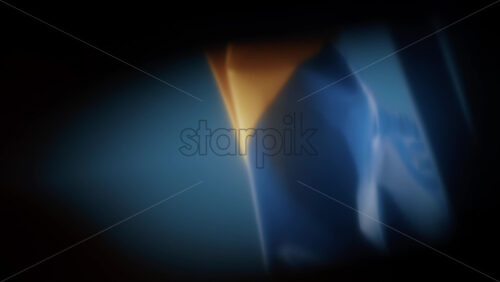 Video - Soft focus close up of the Moldovan flag waving in the wind