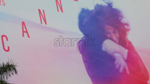 Video - Cannes, France - May 13, 2025: The poster at entrance of Cannes Film Festival