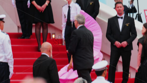 Video - Cannes, France - May 13, 2025: Farhana Bodi posing for photographers on the red carpet at the Cannes Film Festival