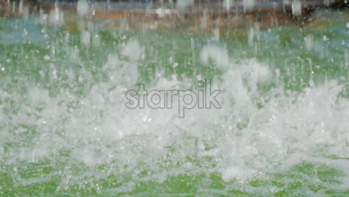 Video - Close up of splashing water droplets in motion