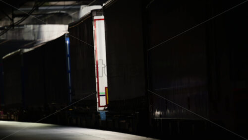 Video - Copenhagen, Denmark - August 5, 2025: Cargo train arriving on tracks