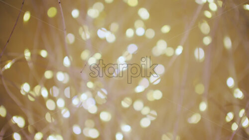 Soft defocused golden lights creating a warm bokeh background